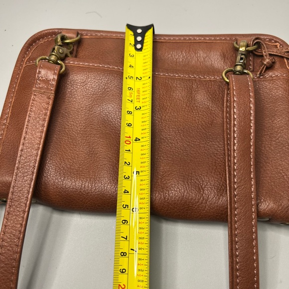 MINOOY “Urania Clutch Bag”/Organizer/Mini Crossbody in Light Cognac Leather - Picture 5 of 8